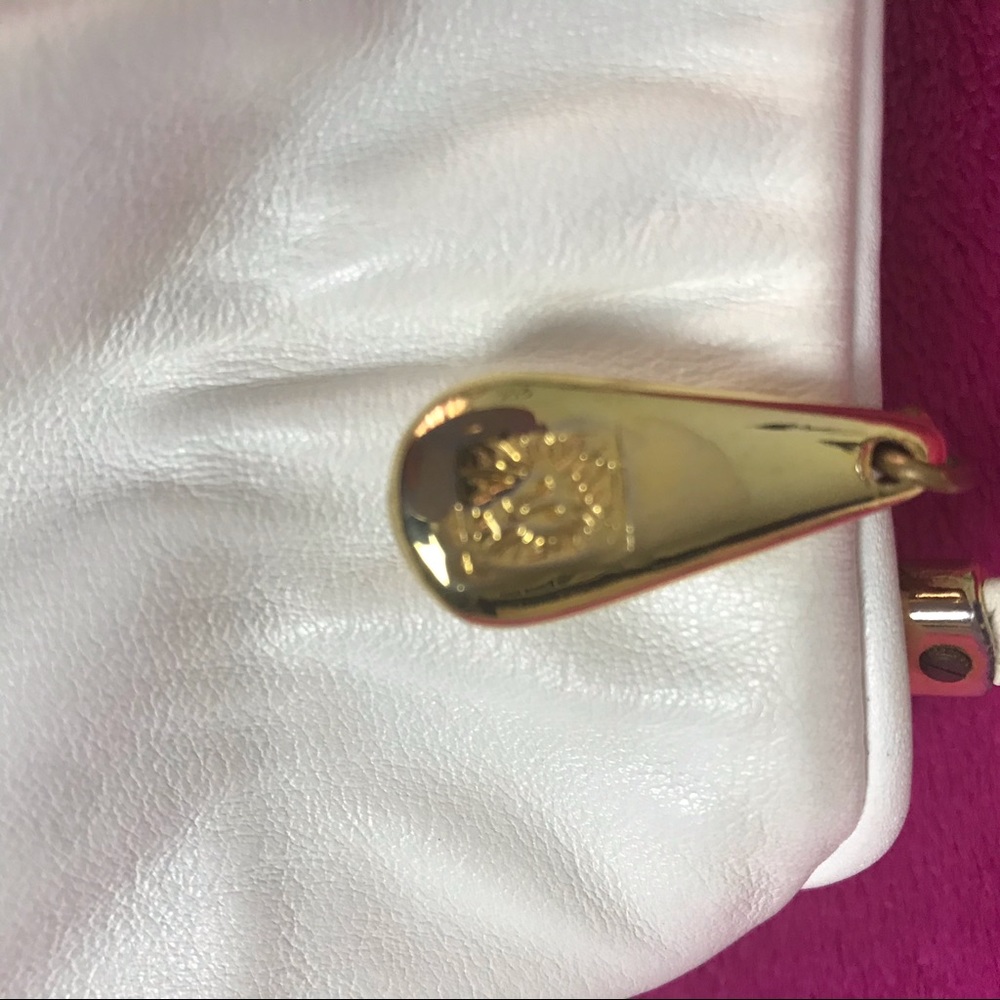 VTG Anne Klein for Calderon White Leather Purse - Picture 4 of 16
